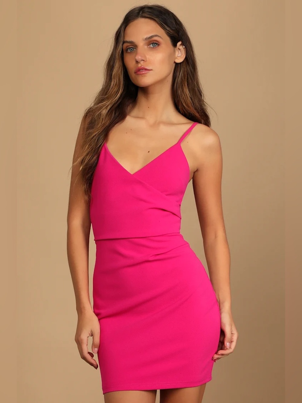 LULUS MINI PINK BODYCON DRESS SIZE M